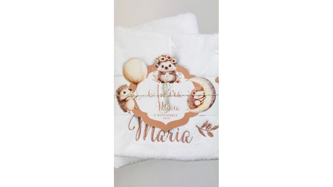 Trusou botez fetita Arici Pogonici cu flori de toamna 6